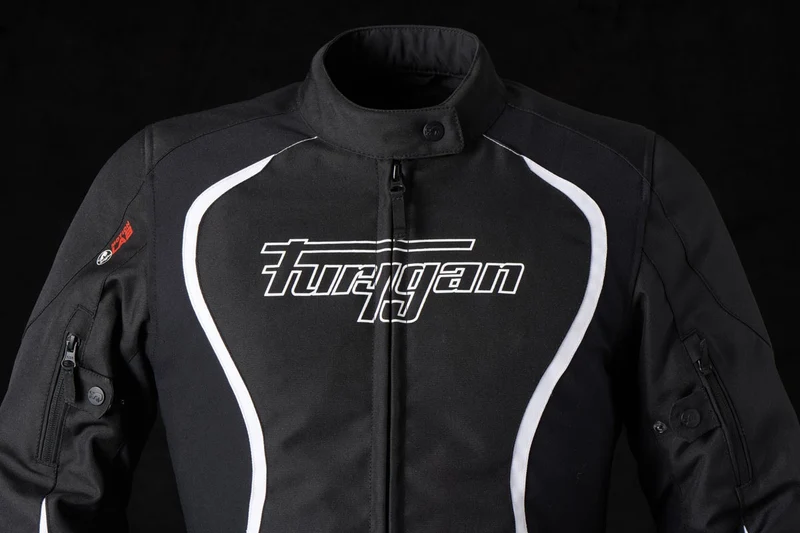 Blouson Moto Femme Furygan ODESSA Noir-Blanc — CE AA