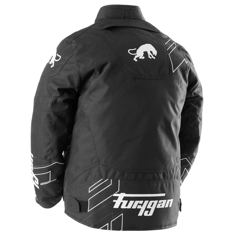 Blouson Moto Enfant Furygan NEON KID Noir-Blanc-Anthracite — CE AA