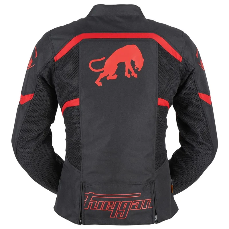 Blouson Moto Femme Furygan MYSTIC EVO VENTED Noir-Rouge — CE A | Été