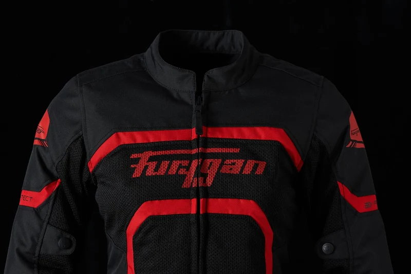 Blouson Moto Femme Furygan MYSTIC EVO VENTED Noir-Rouge — CE A | Été