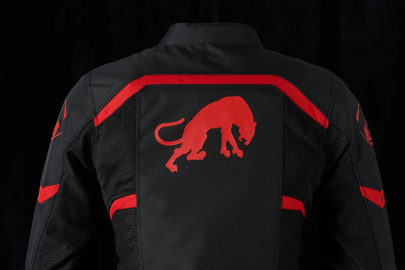 Blouson Moto Femme Furygan MYSTIC EVO VENTED Noir-Rouge — CE A | Été
