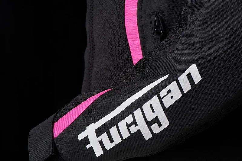 Blouson Moto Femme Furygan MYSTIC EVO VENTED Noir-Blanc-Rose — CE A | Été