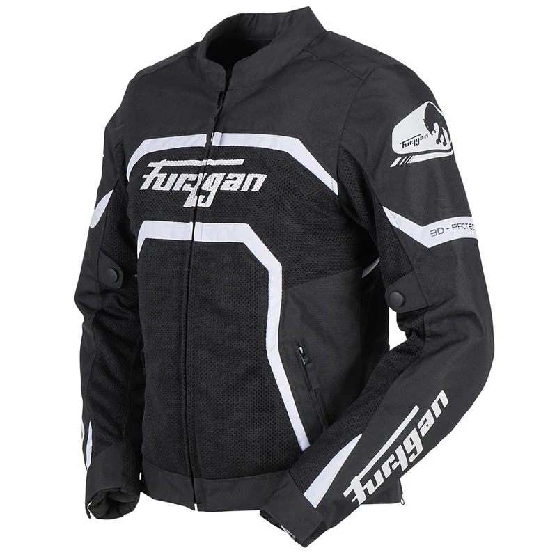 Blouson Moto Femme Furygan MYSTIC EVO VENTED Noir-Blanc — CE A | Été