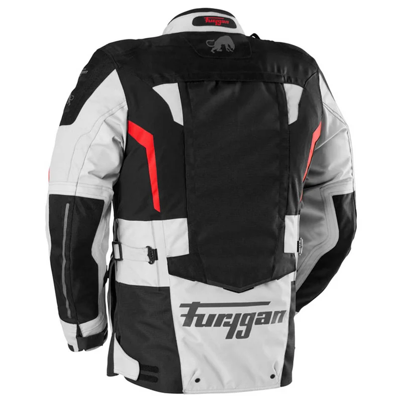 Blouson Moto Homme Furygan MONTROC KEVLAR® PRIMALOFT® 3IN1+ Noir-Pearl-Rouge — CE AA