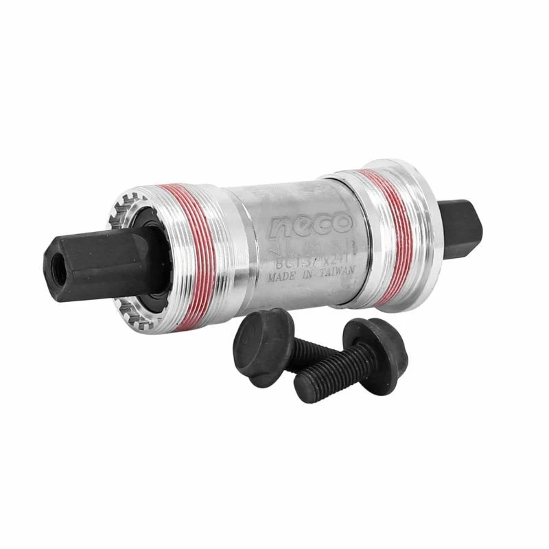 BOITIER PEDALIER CARRE ALU A ROULEMENT 119mm (boite de 68) FILETAGE ANGLAIS / BSC / 1,37x24