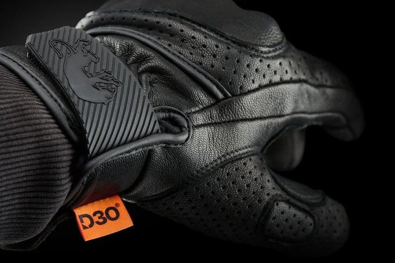 Gants Moto Cuir Homme Furygan LR JET VENTED D3O® EVO Noir | Été
