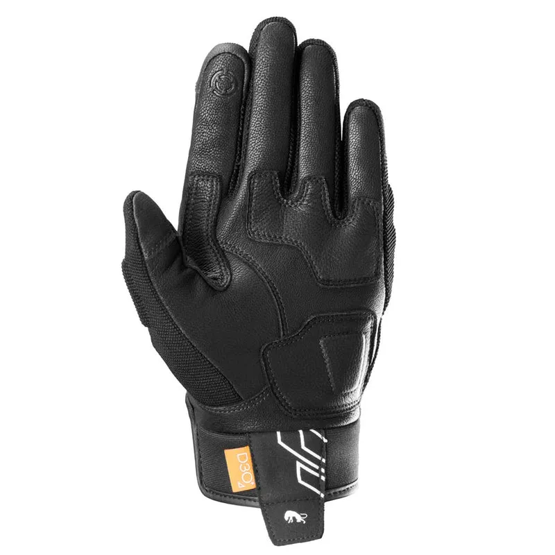 Gants Moto Cuir Homme Furygan JET NEON D3O® Noir-Blanc | Été