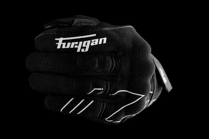 Gants Moto Cuir Homme Furygan JET NEON D3O® Noir-Blanc | Été