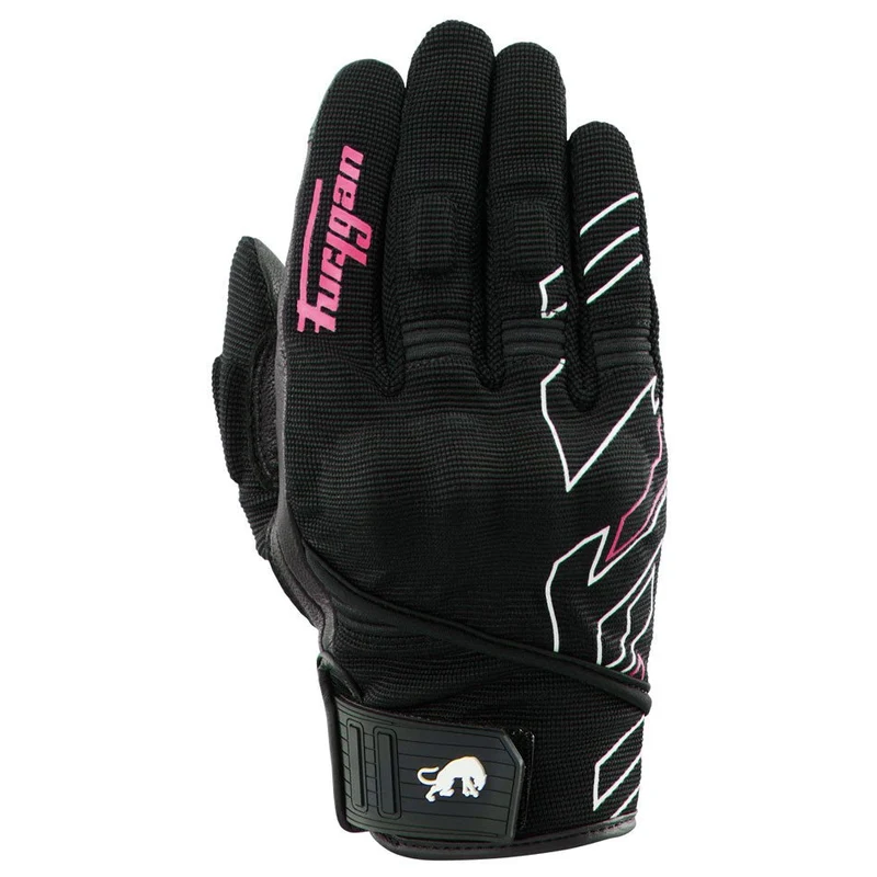 Gants Moto Cuir Femme Furygan JET NEON D3O® LADY Noir-Blanc | Été