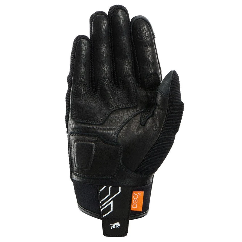Gants Moto Cuir Femme Furygan JET NEON D3O® LADY Noir-Blanc | Été