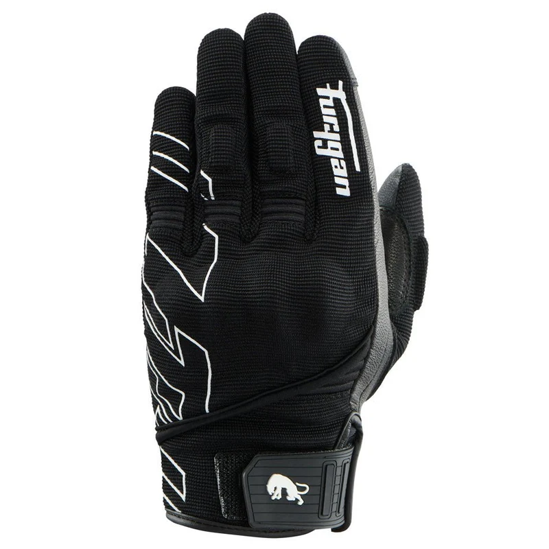 Gants Moto Cuir Femme Furygan JET NEON D3O® LADY Noir-Blanc | Été