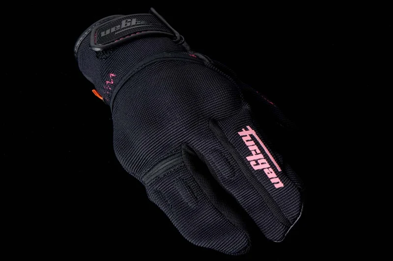 Gants Moto Cuir Enfant Furygan JET LOBSTER KID D3O® Noir-Rose