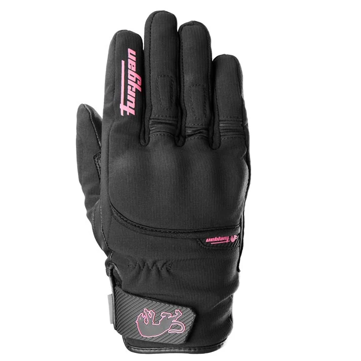 Gants Moto Femme Furygan JET LADY ALL SEASONS D3O® EVO Noir-Rose