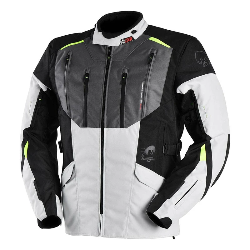 Blouson Moto Homme Furygan BROOKS Noir-Pearl-Anthra-Stab — CE AA