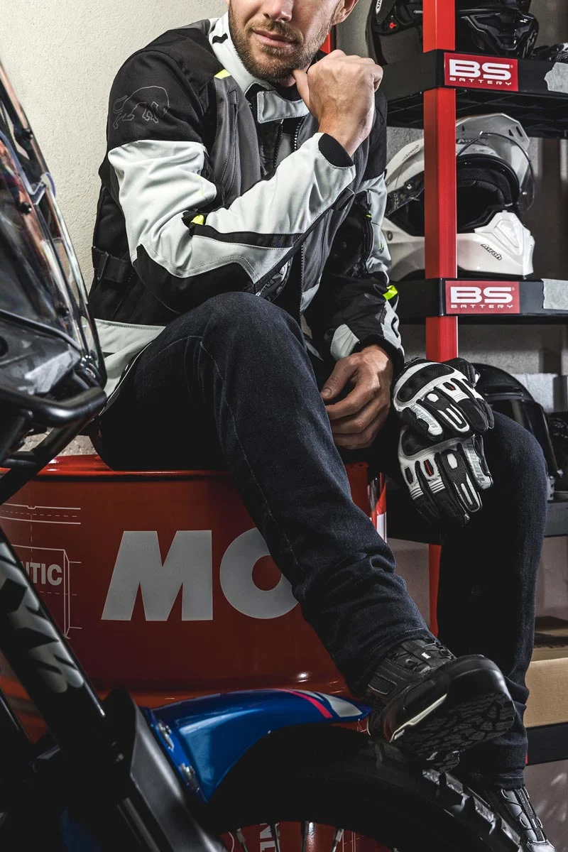 Blouson Moto Homme Furygan BROOKS Noir-Pearl-Anthra-Stab — CE AA
