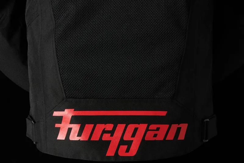 Blouson Moto Homme Furygan ATOM VENTED EVO Noir-Rouge — CE A | Été