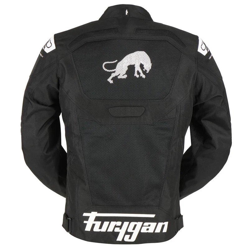 Blouson Moto Homme Furygan ATOM VENTED EVO Noir-Blanc — CE A | Été