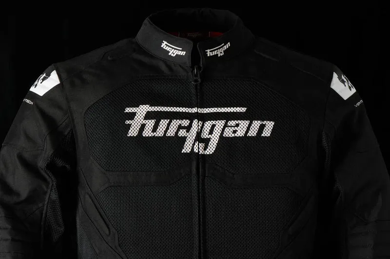 Blouson Moto Homme Furygan ATOM VENTED EVO Noir-Blanc — CE A | Été