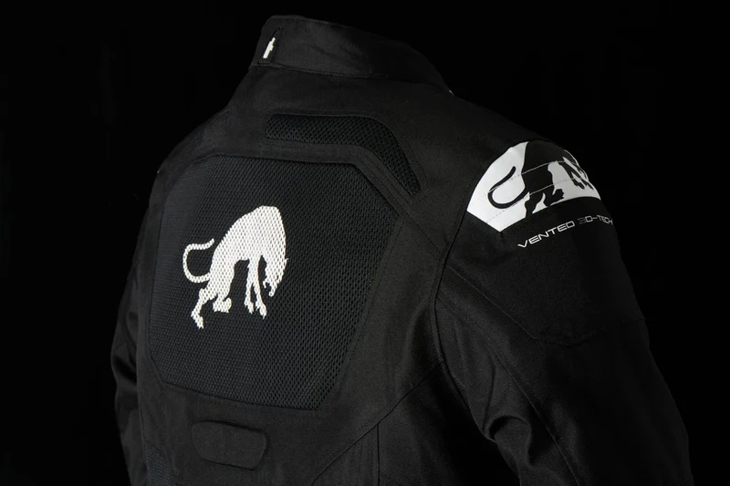 Blouson Moto Homme Furygan ATOM VENTED EVO Noir-Blanc — CE A | Été