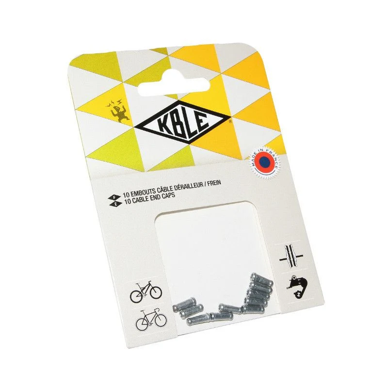 EMBOUT DE CABLE DERAILLEUR/FREIN ARGENT (SACHET DE 10 PIECES)