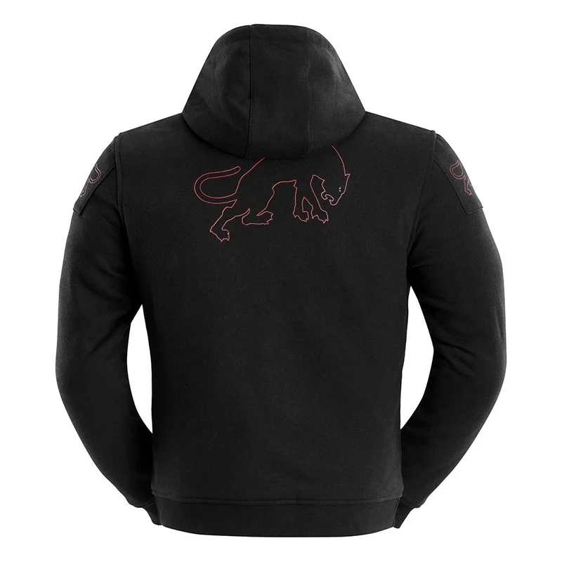 Blouson Moto Homme Furygan LIVIO X KEVLAR® Noir-Rouge — CE AA