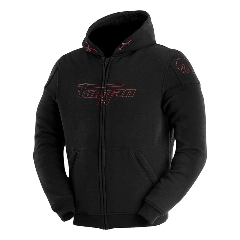 Blouson Moto Homme Furygan LIVIO X KEVLAR® Noir-Rouge — CE AA