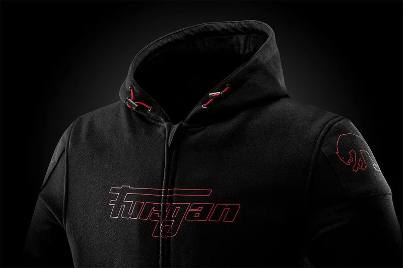 Blouson Moto Homme Furygan LIVIO X KEVLAR® Noir-Rouge — CE AA