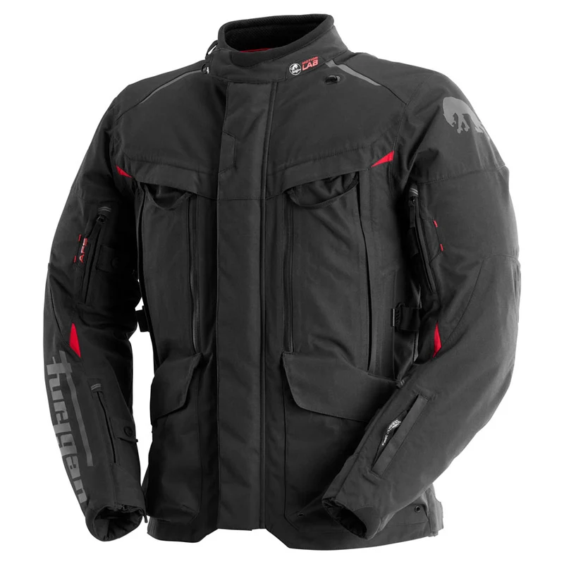 Blouson Moto Homme Furygan CHALLENGER 3C PRIMALOFT® Noir-Rouge — CE AA