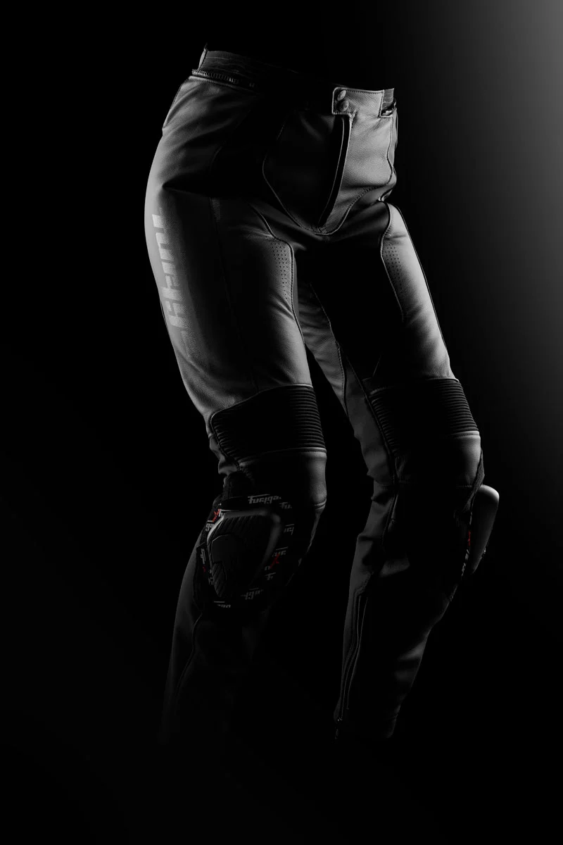 Pantalon Moto Cuir Femme Furygan BUD LADY EVO Noir-Noir — CE AAA