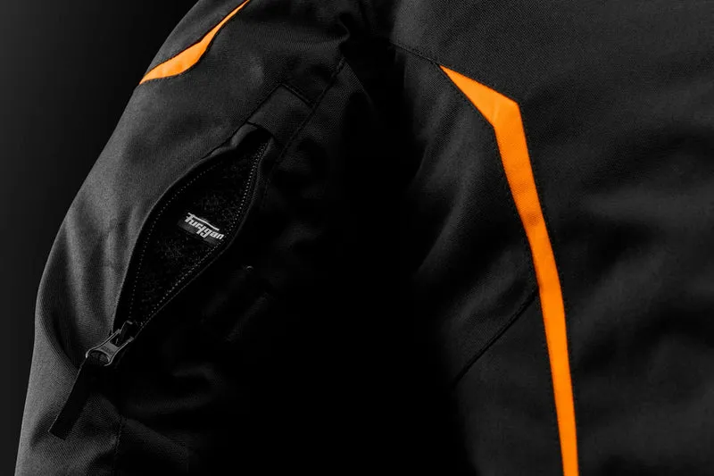 Blouson Moto Homme Furygan YORI Noir-Blanc-Orange stab — CE AA
