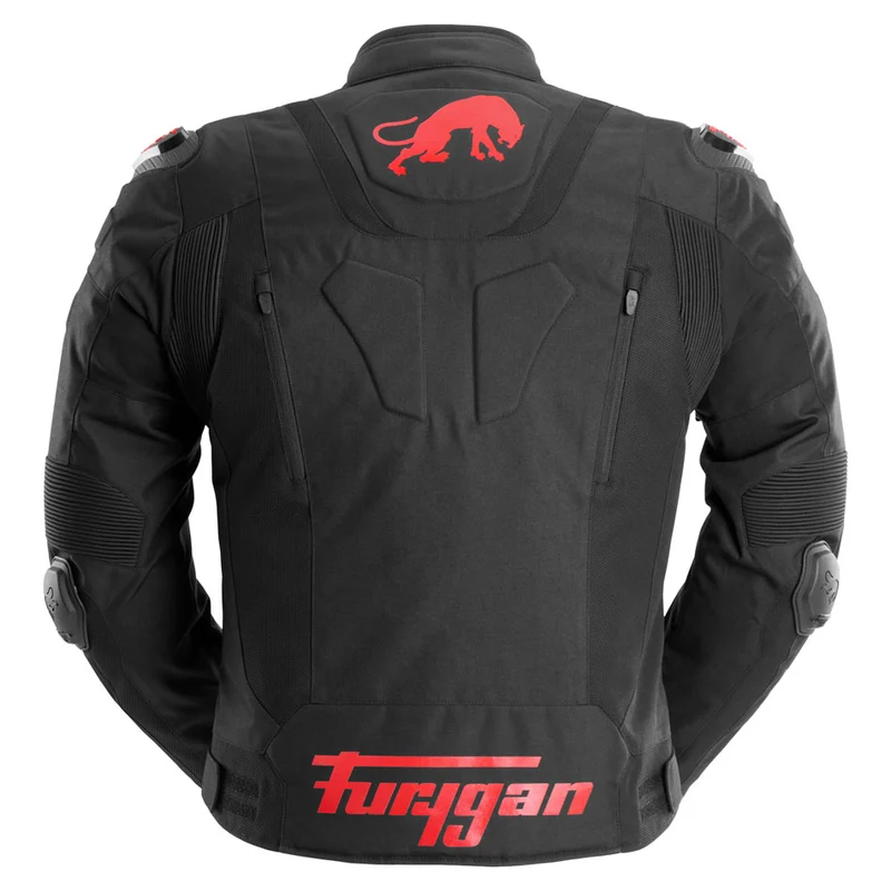 Blouson Moto Homme Furygan TX RAPTOR Noir-Rouge — CE AA