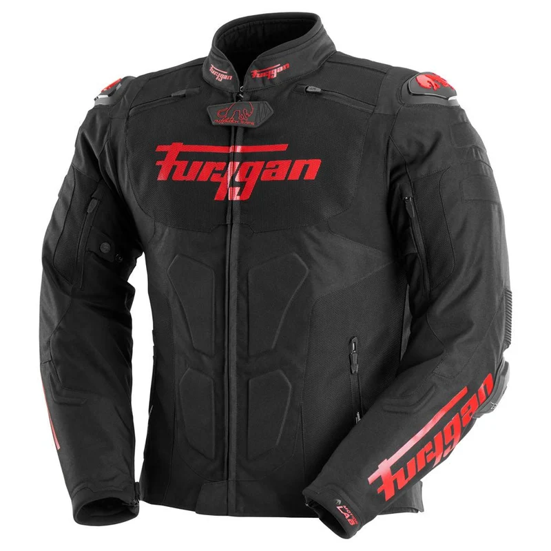 Blouson Moto Homme Furygan TX RAPTOR Noir-Rouge — CE AA