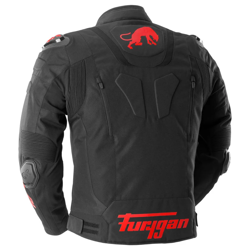 Blouson Moto Homme Furygan TX RAPTOR Noir-Rouge — CE AA