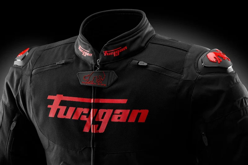Blouson Moto Homme Furygan TX RAPTOR Noir-Rouge — CE AA
