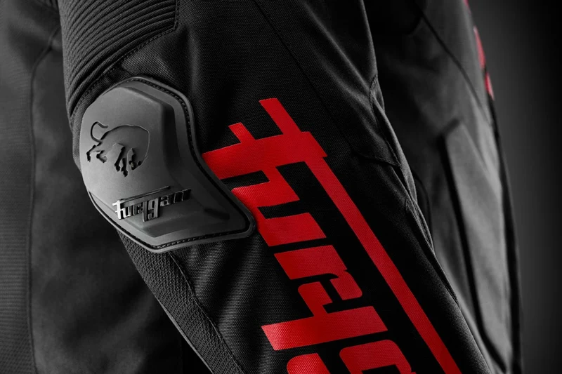 Blouson Moto Homme Furygan TX RAPTOR Noir-Rouge — CE AA