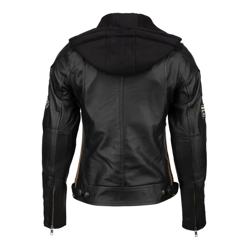 Blouson cuir moto femme style vintage | LEGENDARY 58™ Noir