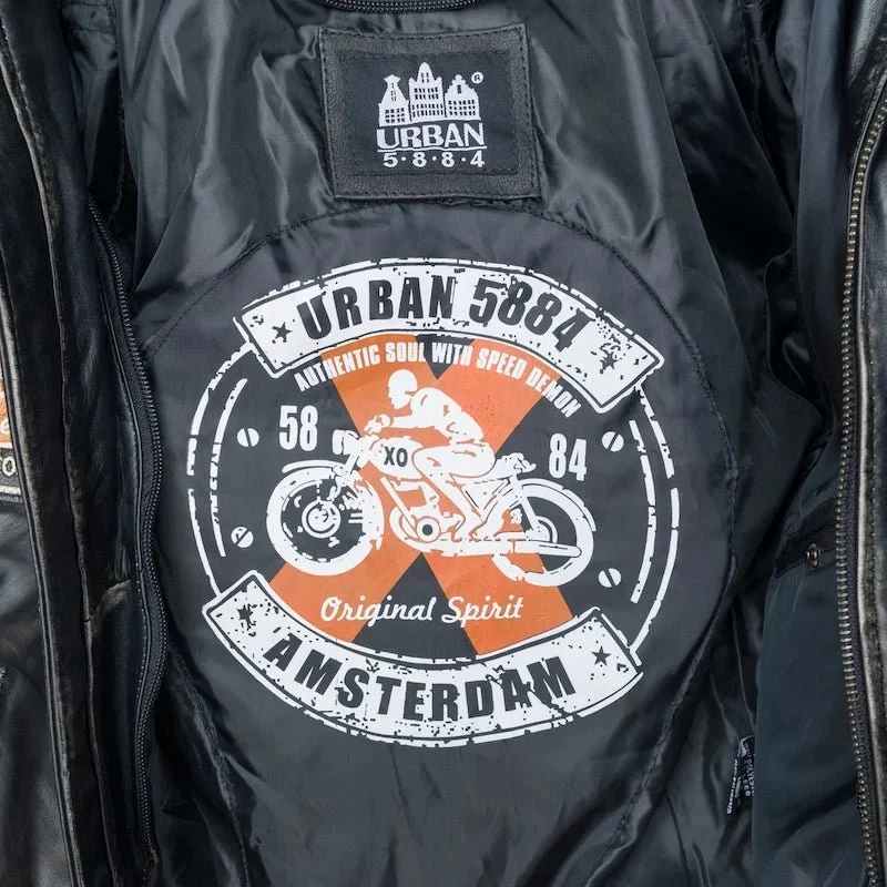 Blouson cuir moto femme style vintage | LEGENDARY 58™ Denim