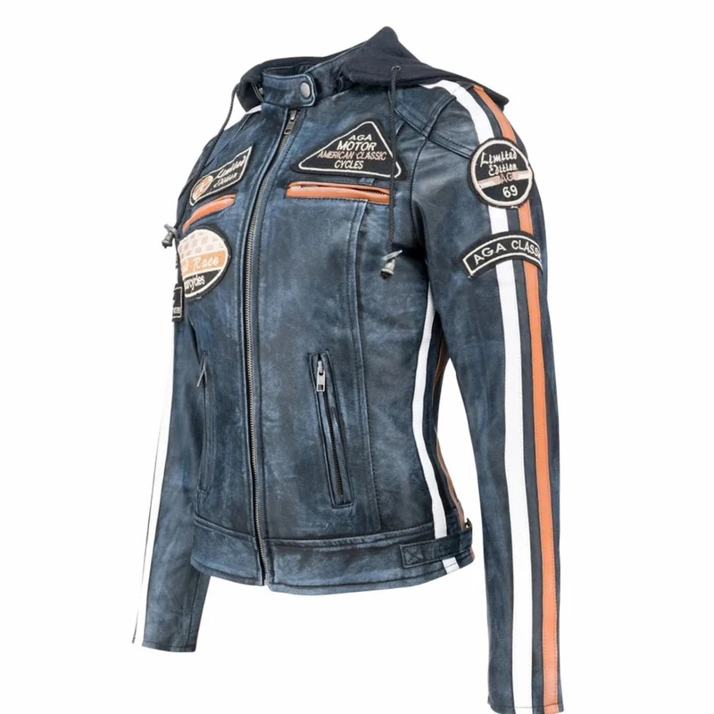Blouson cuir moto femme style vintage | LEGENDARY 58™ Denim