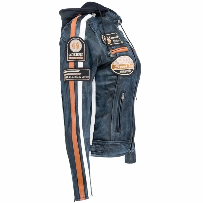Blouson cuir moto femme style vintage | LEGENDARY 58™ Denim