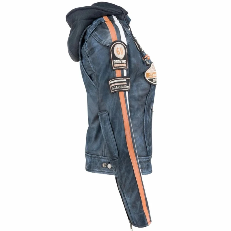 Blouson cuir moto femme style vintage | LEGENDARY 58™ Denim