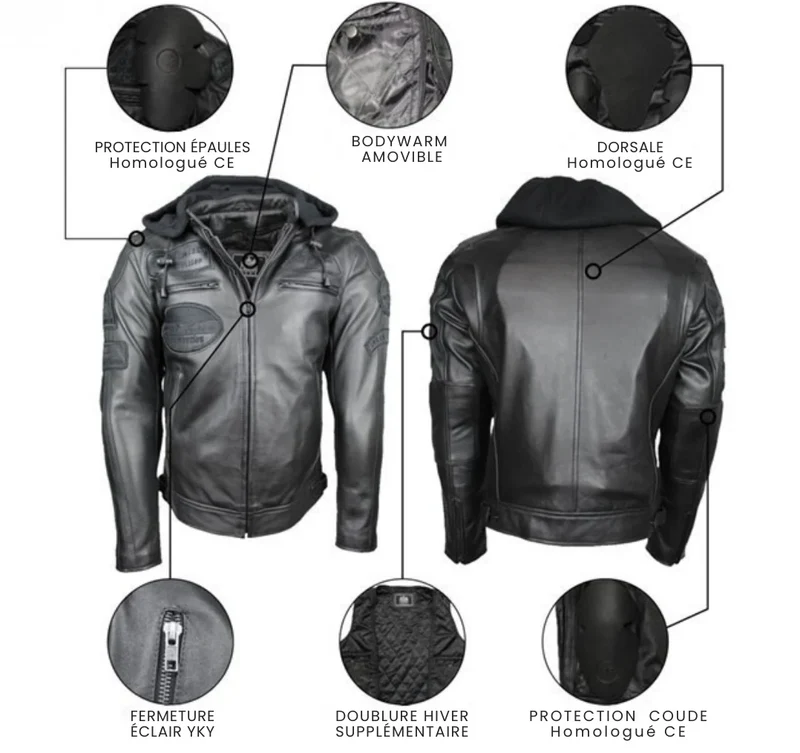 Blouson moto Cuir Vintage Homme : HERITAGE 58™