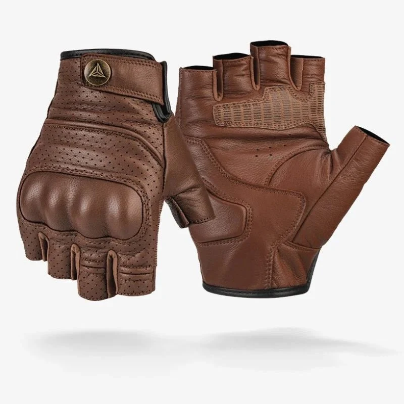 Mitaines Moto Cuir "Liberty Air" – Peau de Mouton & Coques Invisibles
