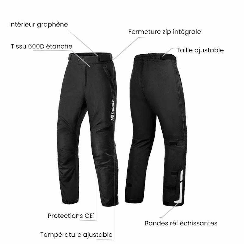 Surpantalon Moto Hiver Chauffant & Étanche | AURORA™