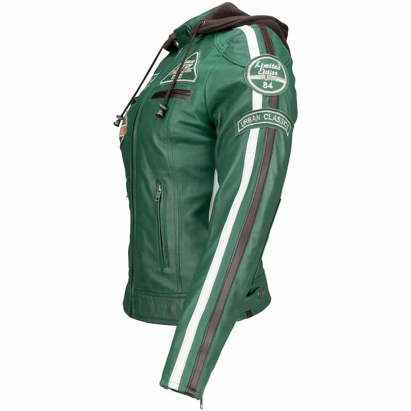 Blouson cuir moto rétro chic pour femme | LEGENDARY 58™