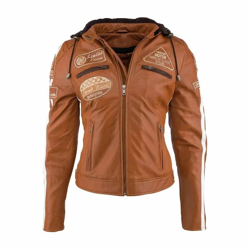 Blouson cuir moto rétro chic pour femme | LEGENDARY 58™