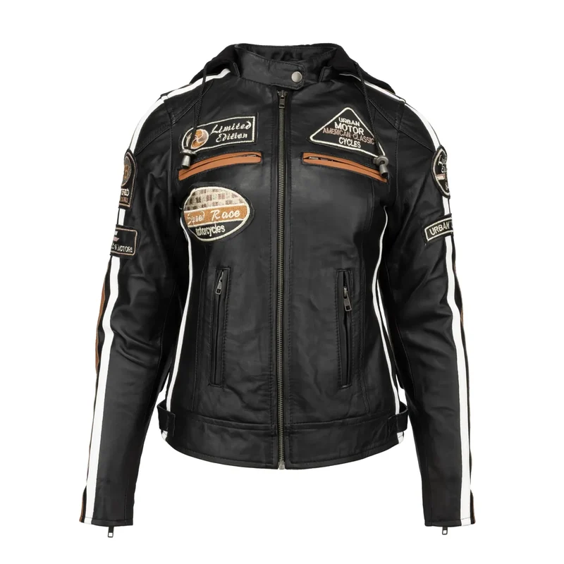 Blouson cuir moto rétro chic pour femme | LEGENDARY 58™