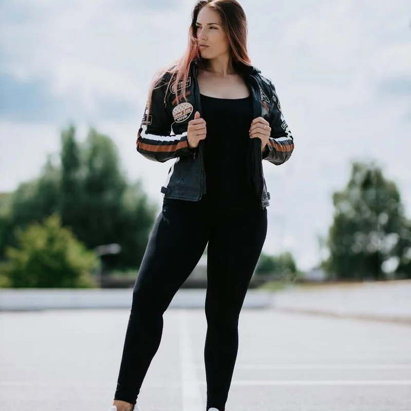 Blouson cuir moto rétro chic pour femme | LEGENDARY 58™
