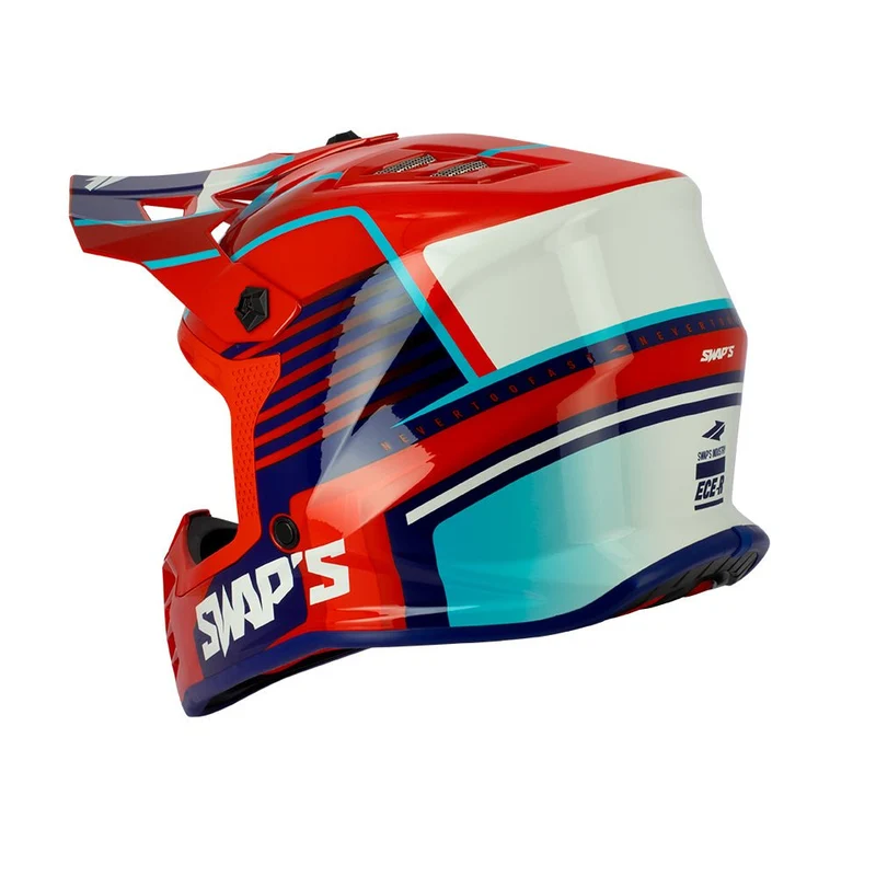 Casque Cross Enfant SWAP'S Rock'it RED Mission - Homologué ECE 22.06 | Édition Limitée