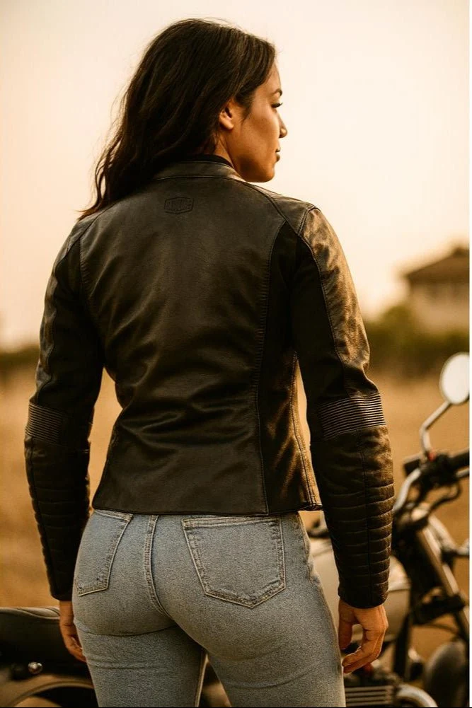 Blouson cuir Moto Femme FELINE™ - Cuir Haut de Gamme & Protection CE