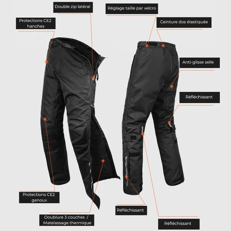Surpantalon moto femme — étanche, CE2 | BORÉALE™